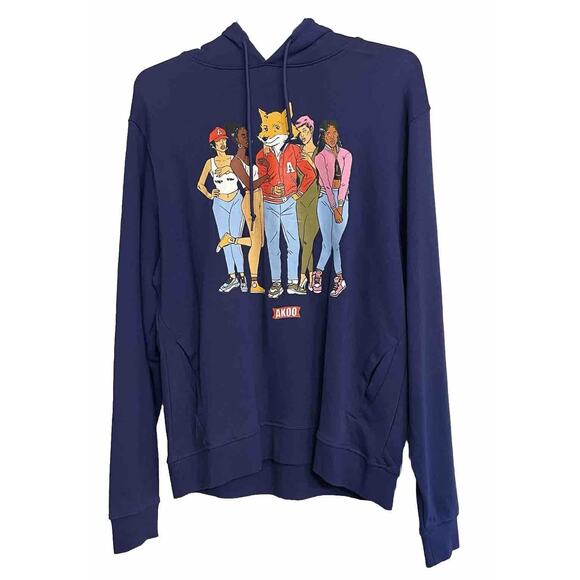 Akoo Hoodie Graphic Pullover Fox &‎ Friends Mens XLarge New - Picture 1 of 8